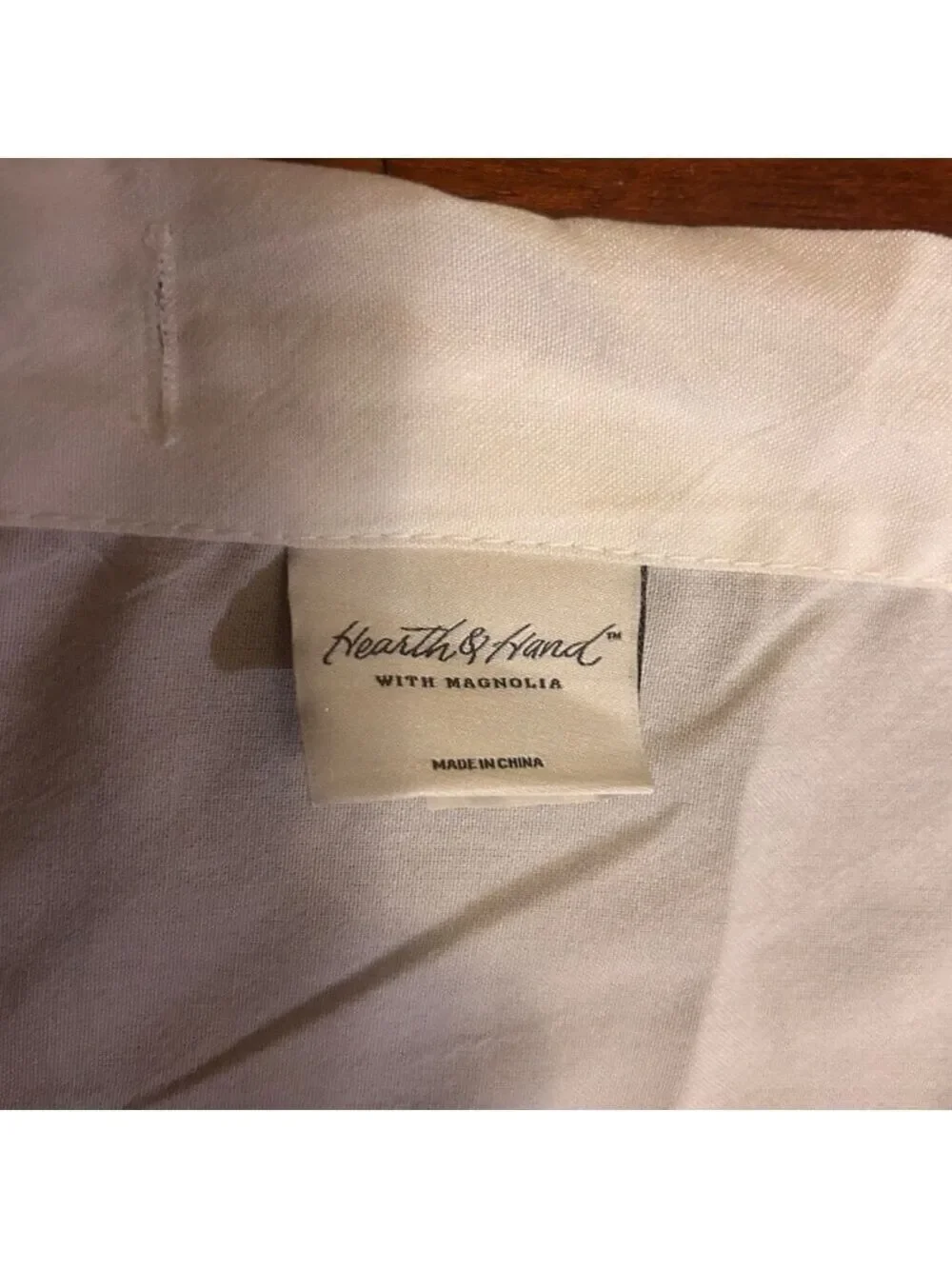 Hearth and Hand Magnolia Boucle White Stripe Cloth Shower Curtain70x70 Inches